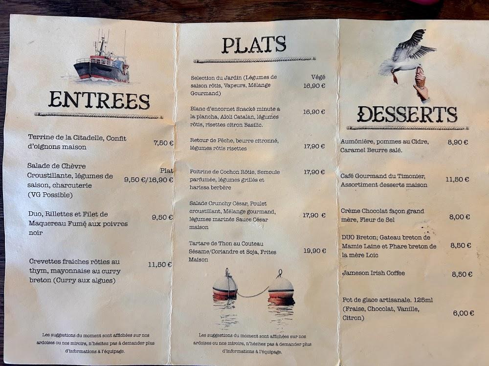 Ma Bro la cantine des matelots - Menu Image 1